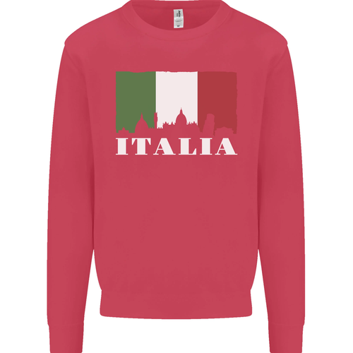 Italy Skyline Italian Flag Kids Sweatshirt Jumper - Picture 49 of 92