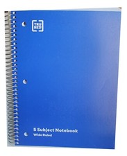 70 sheet premium 1 subject notebook wide ruled Durable Cover Blue 3 holes 8x10.5
