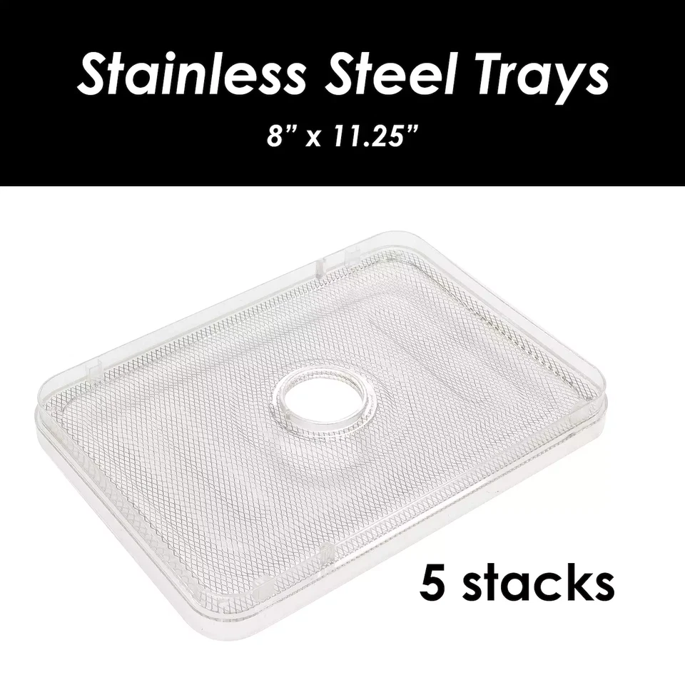 Stainless Steel Tray Food Dehydrator with Adjustable Temperature. 240W. #EFD3251 - Image 2 of 3