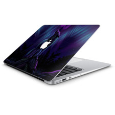 Skin Decal Wrap for Macbook Air 13 Inch 13" - Wolf in glowing purple background