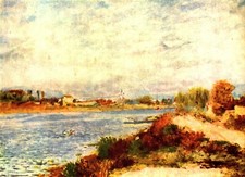 Seine in Argenteuil by Pierre-Auguste Renoir Giclee Fine Art Repro on Canvas