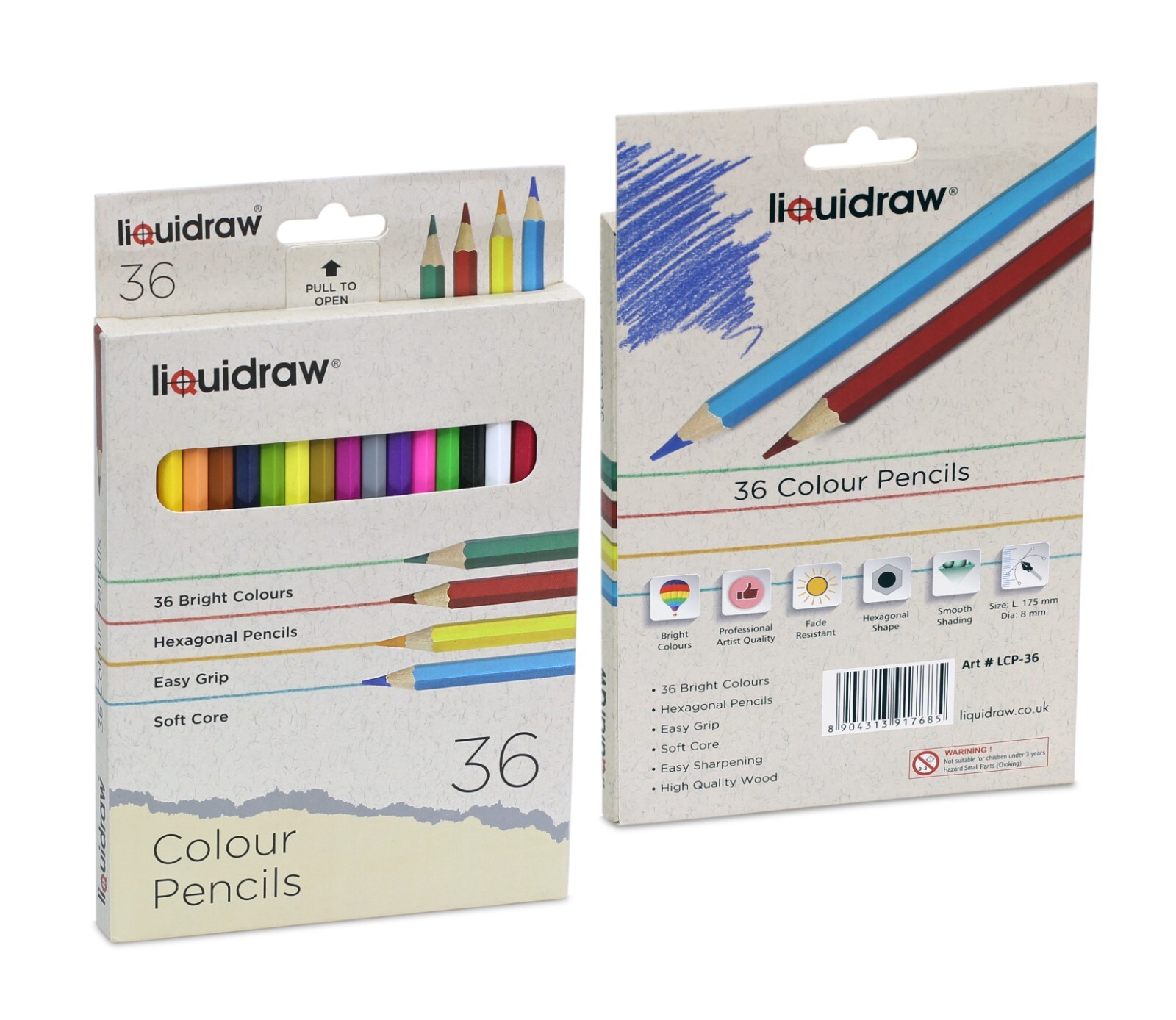 36 x Juego de Lápices para Colorear Dibujar Artista Niños + *LIBRO DE COLOREAR GRATUITO para Adultos*