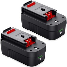 2 Pack 18V for Black and Decker HPB18 18 Volt 3.0Ah Battery HPB18-OPE 244760-00A