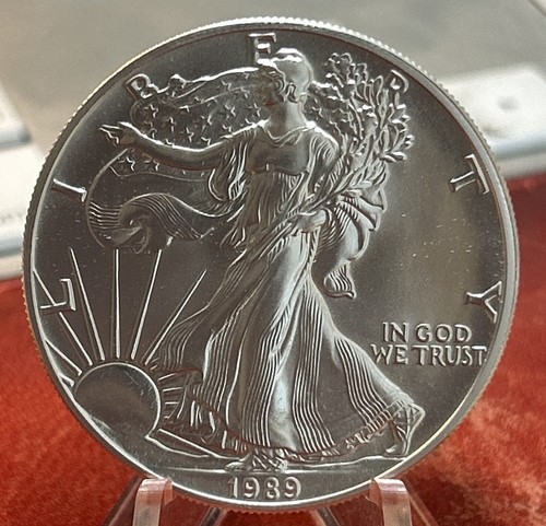 1989 Uncirculated American Silver Eagle US Mint Issue 1OZ Pure Silver