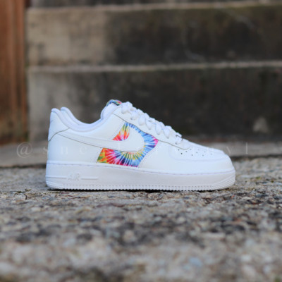 Air Force 1 Low Tie Dye Multi Color Bandana Custom Hand Made NWT