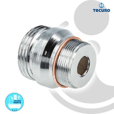 tecuro Aufnahme Adapter für Ausläufe an Armaturen, M22 x1 auf AG 3/4 Zoll
