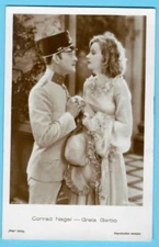 CONRAD NAGEL - GRETA GARBO # 3787/4 VINTAGE PHOTO PC. PUBLISHER GERMANY 6451