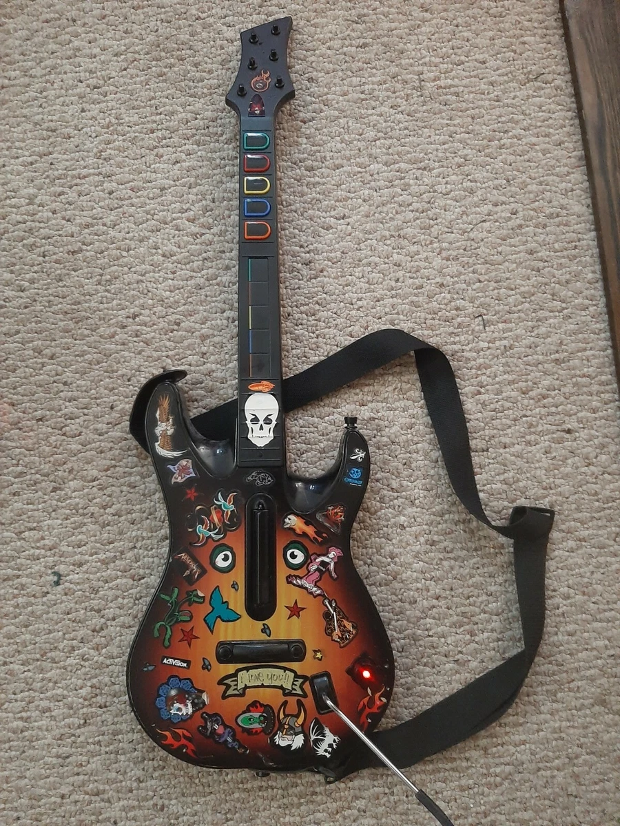 Red Octane Guitar Hero Sunburst Wireless Guitar PS2 Model 95449.805 No Dongle