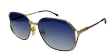 Vintage Berdel Barbara Blue Gold Oval Sunglasses Italy W/ NEW LENSES