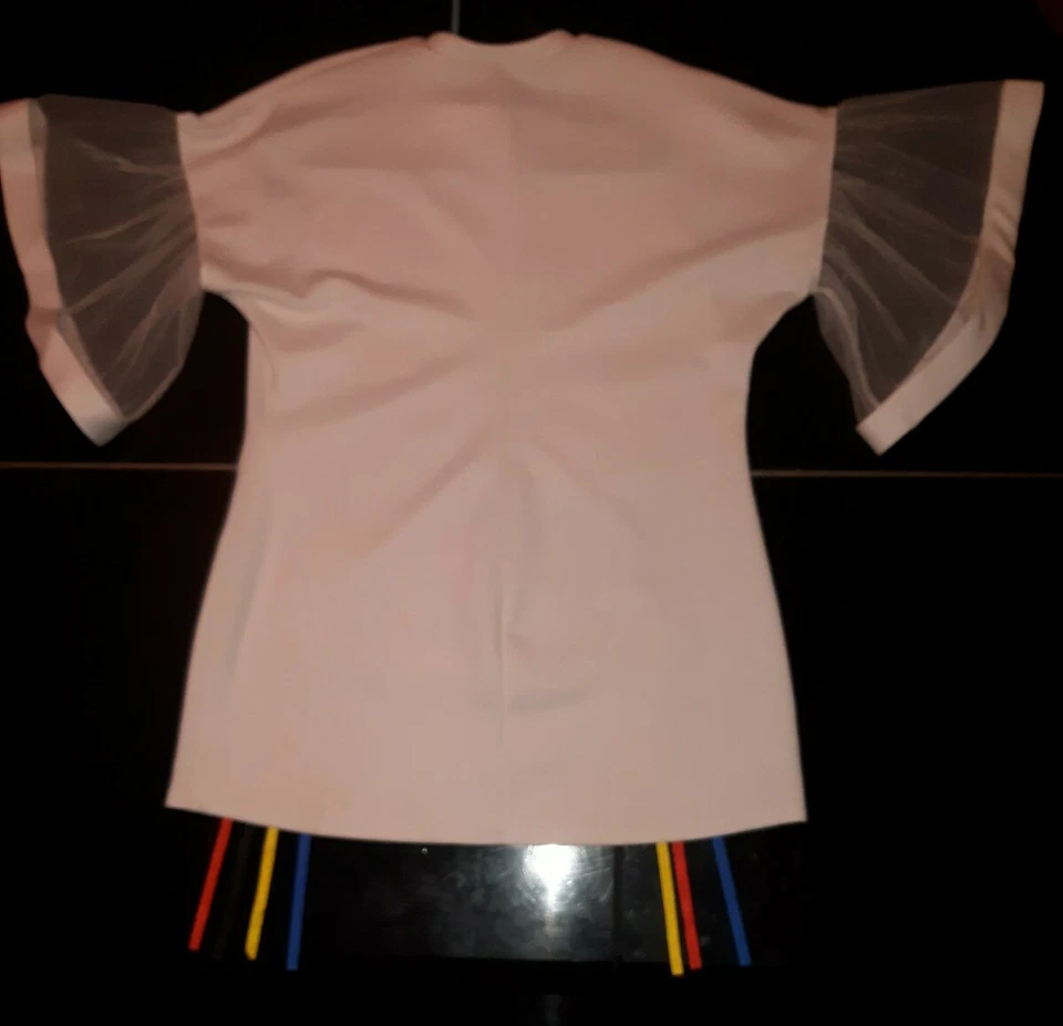 NY ROCK BAND верхний туника мини-платье 80-х XL Мадонна Перри розовый мальчик Джордж Уорхол - Изображение 4 из 4