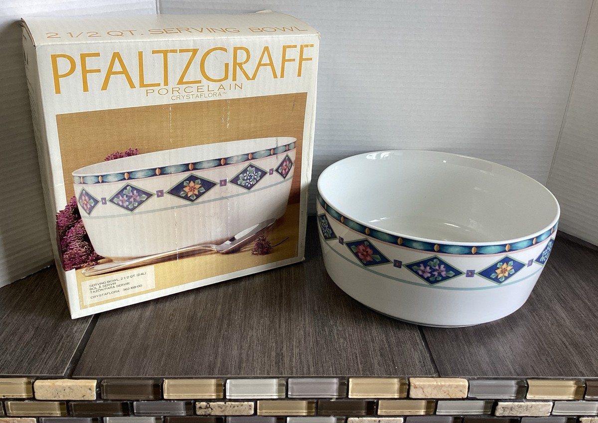 PFALTZGRAFF Discontinued 1/2 Qt Serving Bowl Crystal floral Pattern