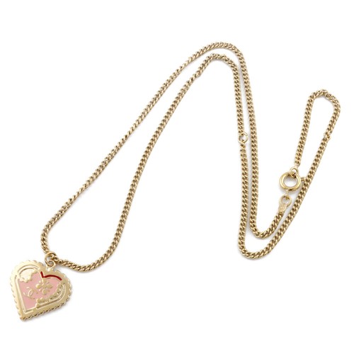 CHANEL Necklace Chain Gold GP Heart 