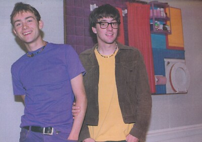 Damon Albarn & Graham Coxon (Blur), Early 1990s Miniature Poster/Book Clipping