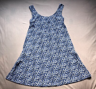 Kleid Blumen dunkelblau MANGO Basic - Größe S