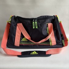 Adidas Neon Medium Duffel Bag W/ Shoe Pocket Navy Blue, Salmon Pink, Lime Green