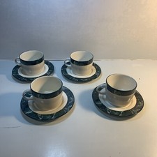 4 Sets  Newcor Treasures For The Table 1991  Coffee Cup & Saucers Atlanta 7118