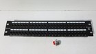 HELLERMANNTYTON PP110C648 Category 6 Universal 48 Port Patch Panel, 2U, Black