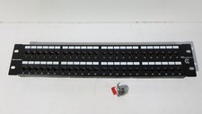 HELLERMANNTYTON PP110C648 Category 6 Universal 48 Port Patch Panel, 2U, Black