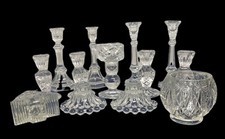 14pc Lot of Crystal Candle Holders Wedding Christmas Centerpiece Candlestick