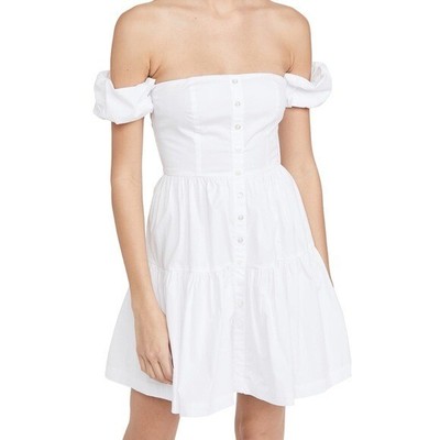 STAUD Mini Elio Dress White Size 10 | eBay