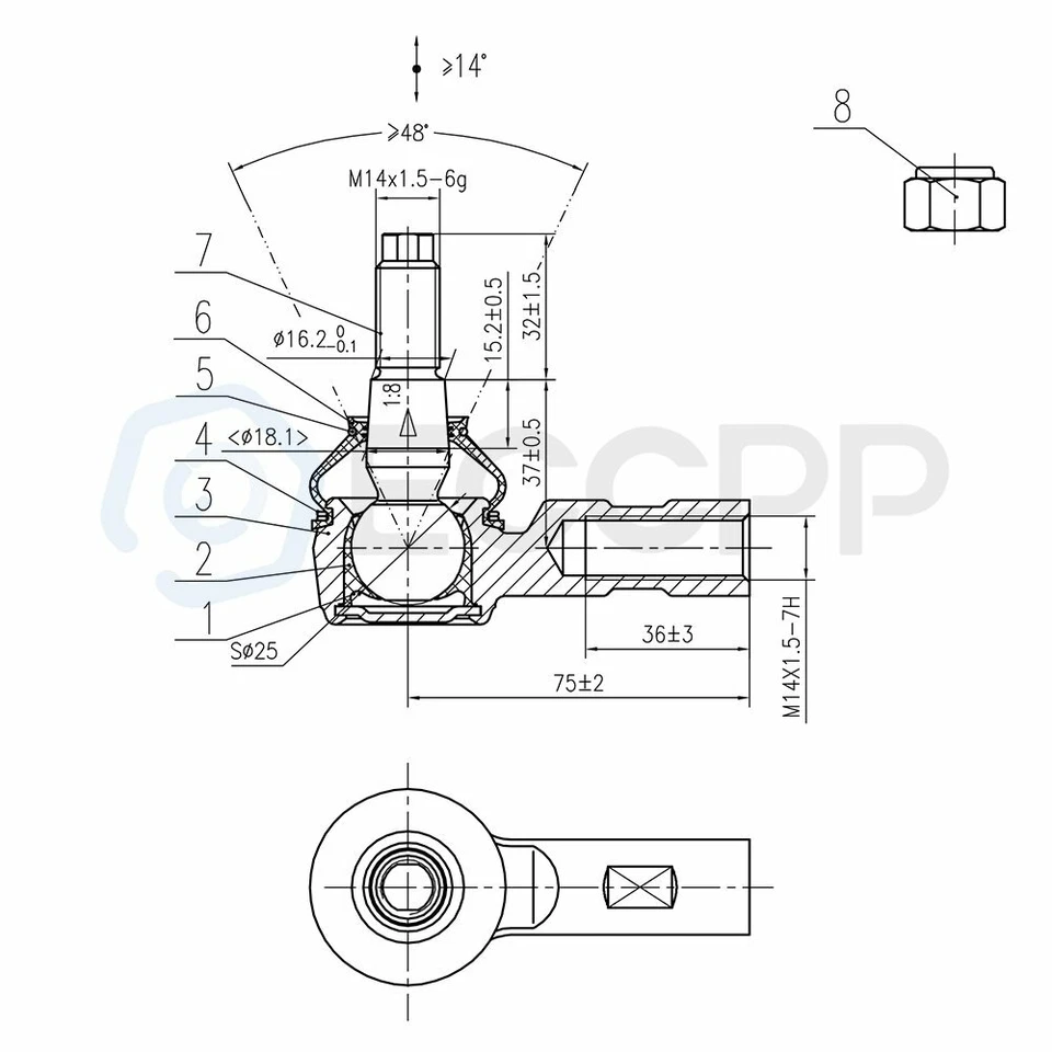 For 1998-2002 Honda Passport New 10pcs Front Sway Bars Ball Joints Tie Rods Set - Image 2 of 4