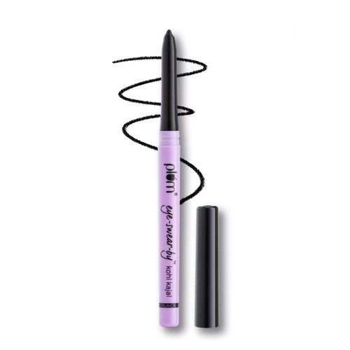 Plum Eye-Swear-by Kohl Kajal Pencil - Deep Black, Waterproof, Smudge-Proof 0.35g