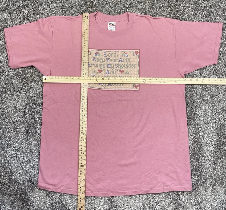 Camiseta De Colección Años 90 Señor Jesucristo Cristiana Luz Sólida Co Talla XL Rosa Usada en Excelente Condición Foto 4 de 4