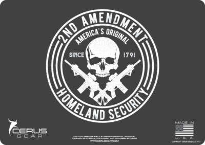 2ND Amendment Pro Mat Handgun Gun Cleaning Mat Cerus Gear Grey 