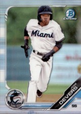 2019 BOWMAN DRAFT CHROME REFRACTOR MIAMI MARLINS - JOSE DEVERS #BDC-154