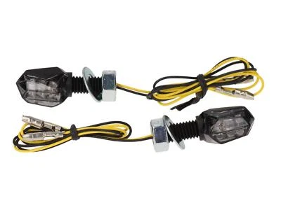 JMP Mini 3 LED Universel Moto Clignotant Lumières Kit Verre Fumé , - Photo 1/4