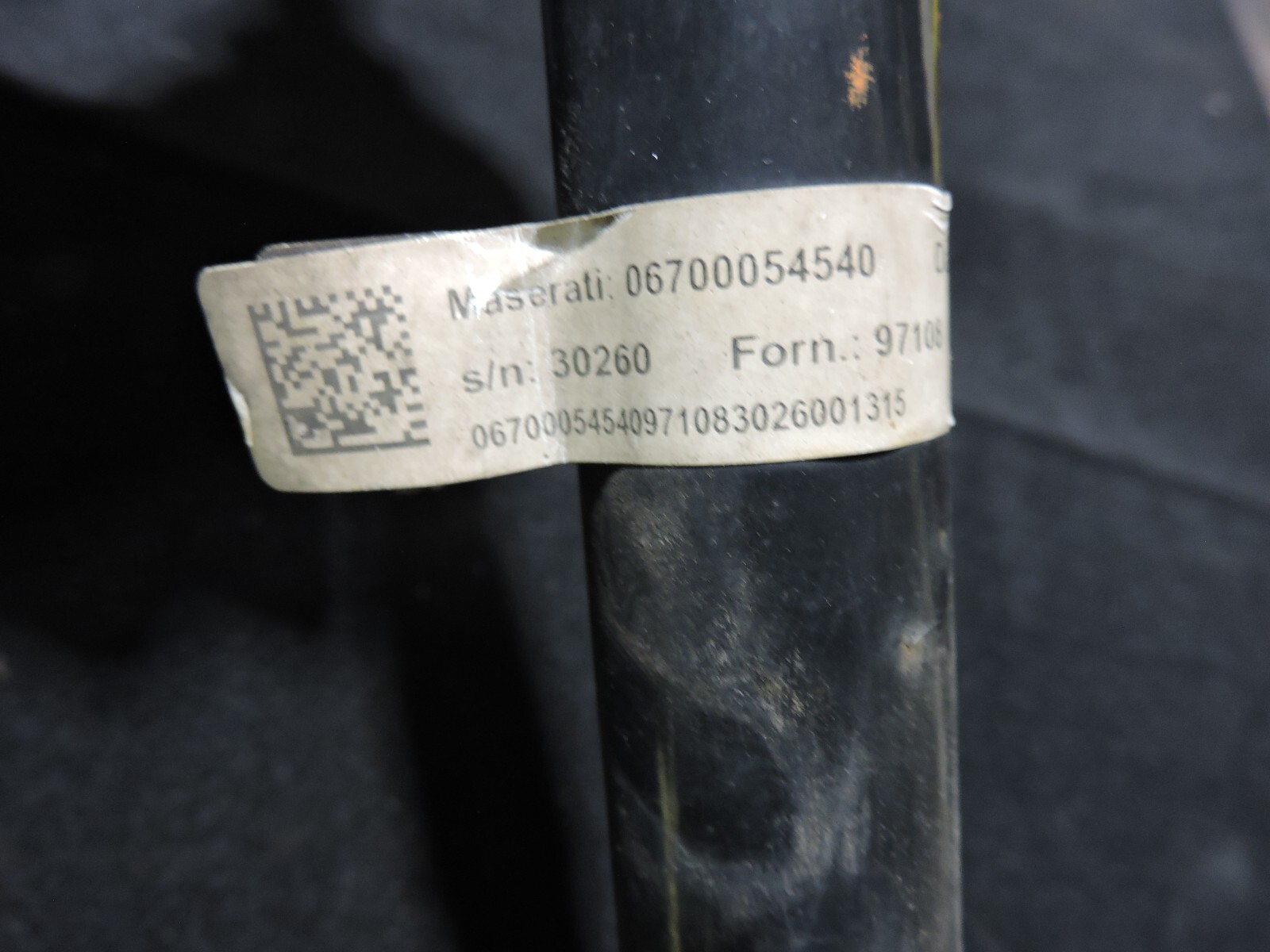 2014-17 MASERATI GHIBLI DRIVER REAR AXLE SHAFT 06700054540