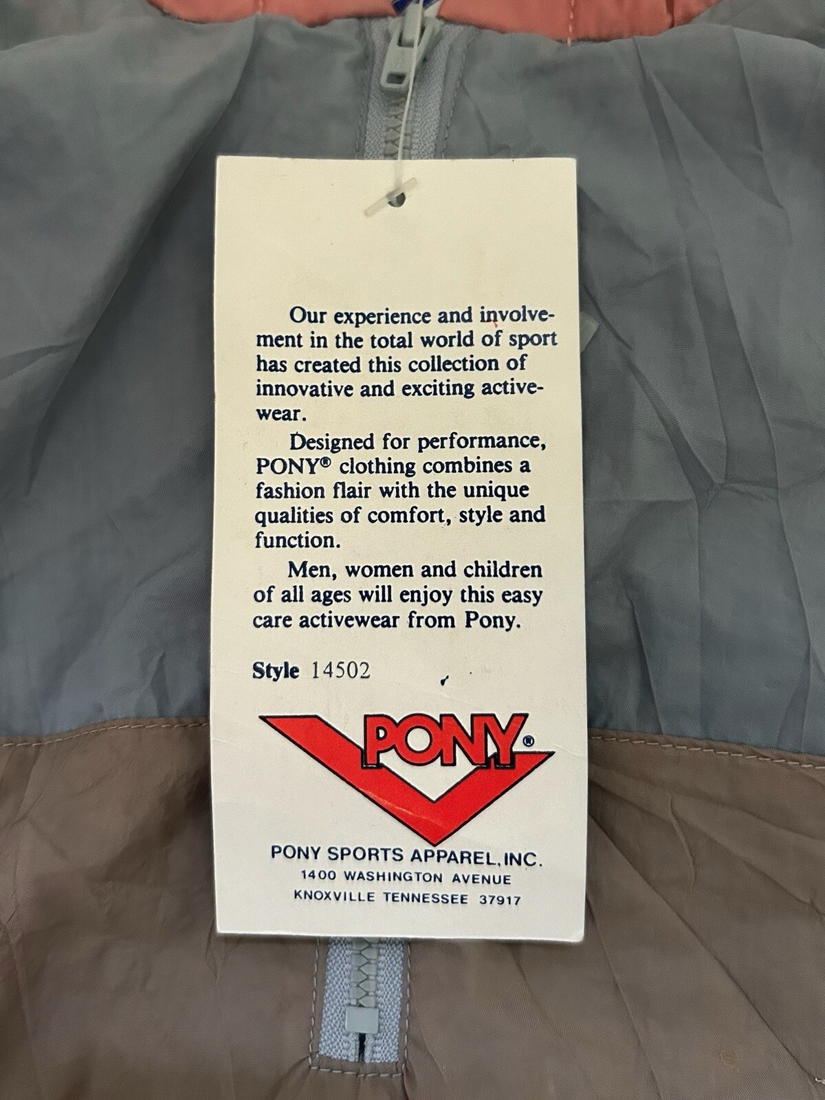 giacca a vento vintage PONY donna taglia small fondo di magazzino nuova con etichetta anni 80