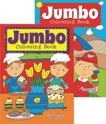 A4 JUMBO CHILDREN'S COLOURING BOOK Fun Pictures Learning.