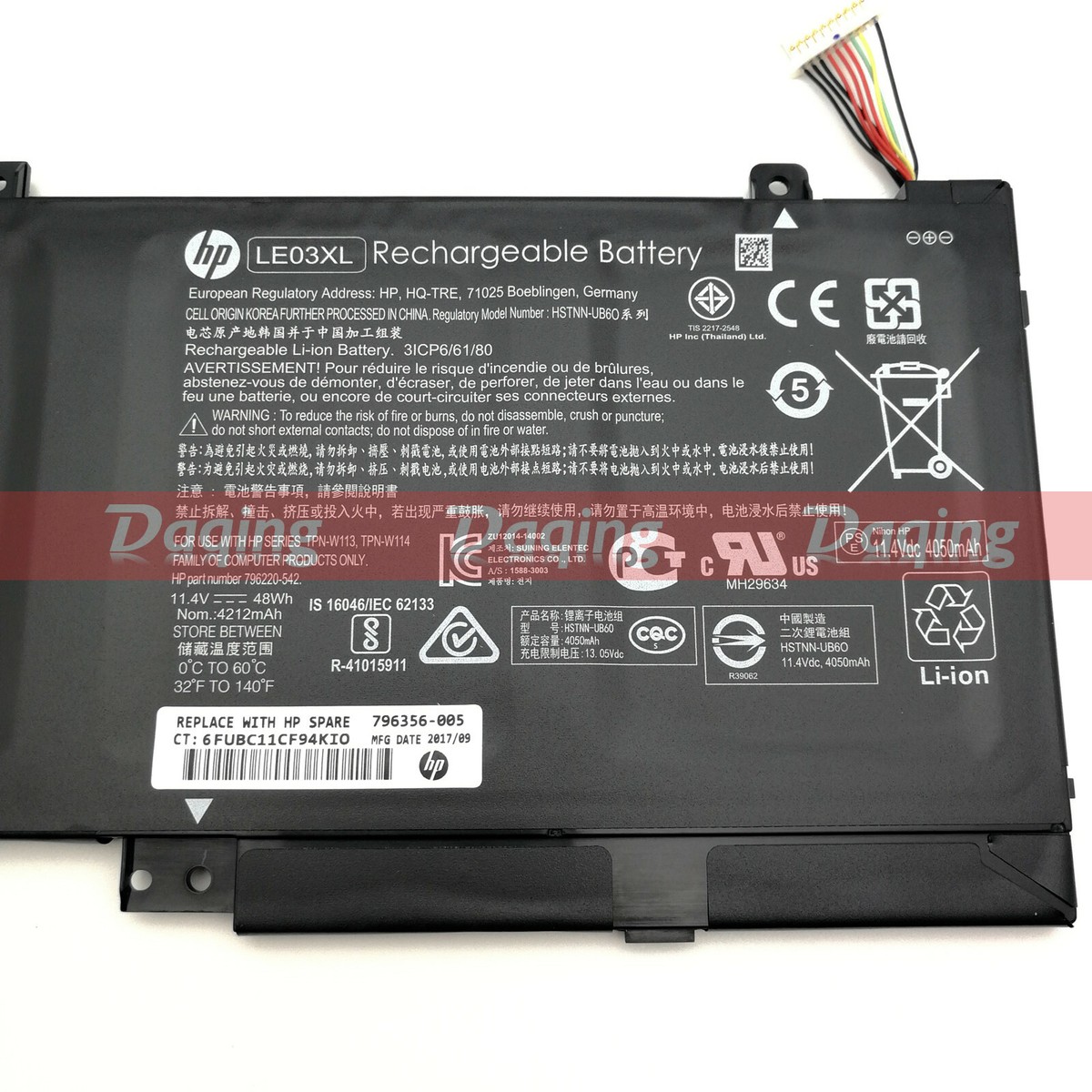 New Original LE03XL Battery for HP Envy x360 15-W 15-BK HSTNN-PB6M