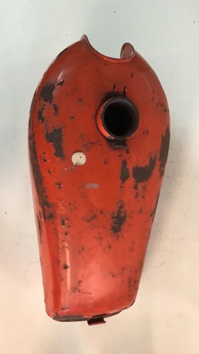 VINTAGE KAWASAKI MOTORCYCLE GAS FUEL TANK GAS TANK ORANGE - Picture 3 of 6