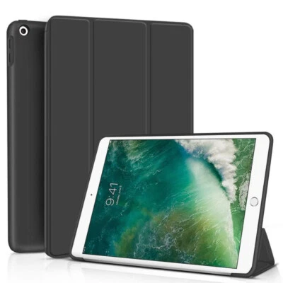 Hülle Tasche für Apple iPad 9,7 2017 2018 - Case Quer A1822 A1823 A1954 schwarz - Bild 1 von 4