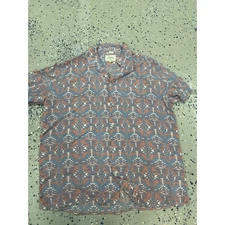 Bixby Nomad Aztec Print Button Up Camp Shirt Short Sleeve XL