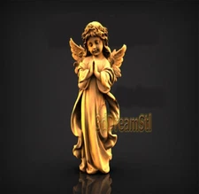 Little angel STL Model, CNC Router, Engraver, Artcam, Aspire, Wood Art