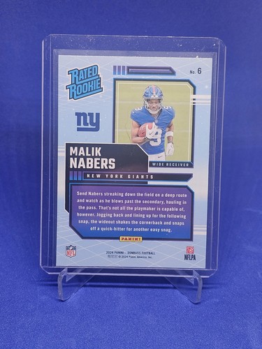 2024 MALIK NABERS Rated Rookie Retro RC #6 - Picture 2 of 2