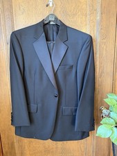 Jos. A. Bank Black Wool Tuxedo 42 Short Notch Lapel Formal Suit
