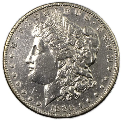 1880 O New Orleans Morgan Silver Dollar $1 Almost Uncirculated AU+ Cleaned