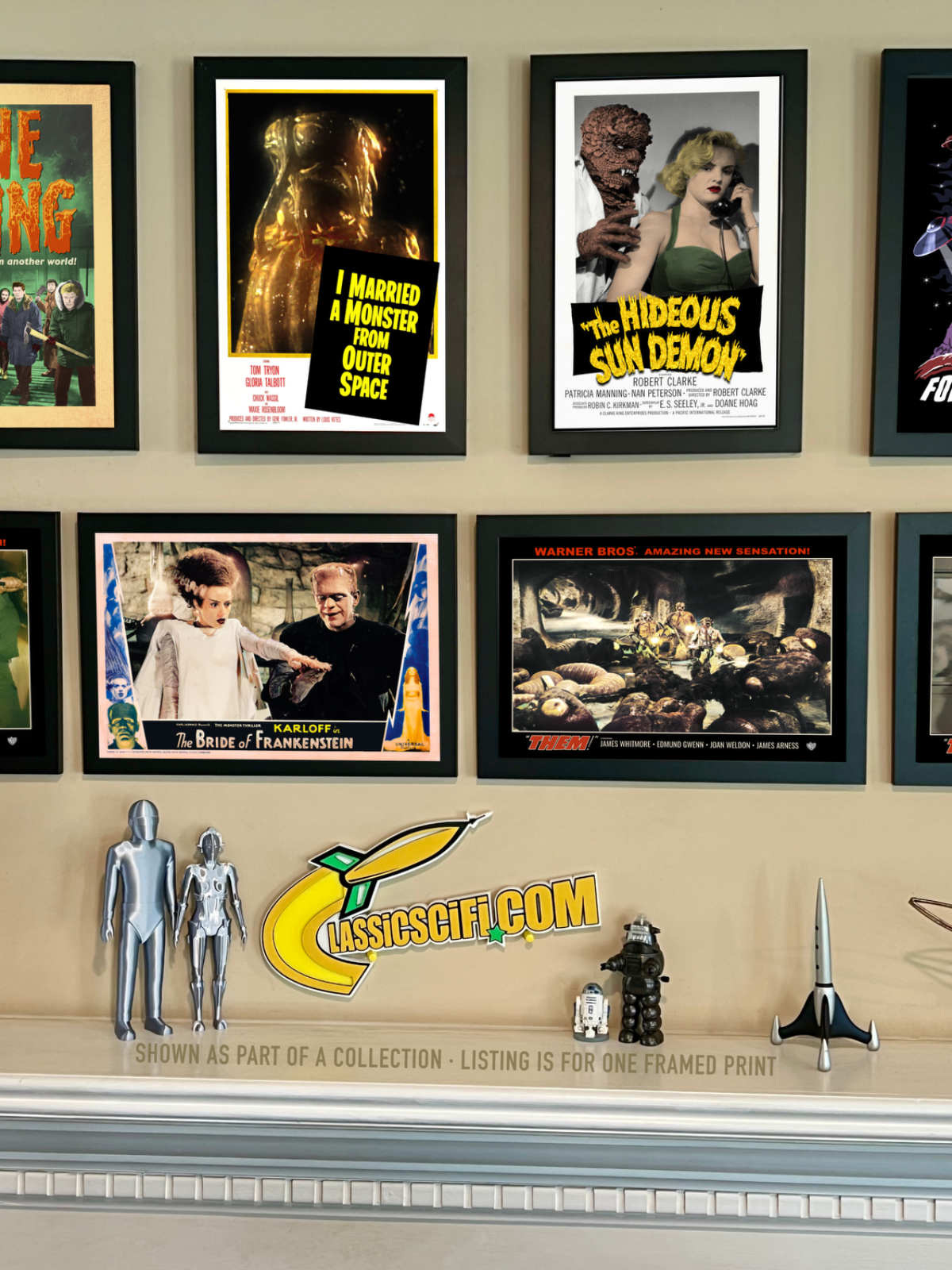 Framed Bride of Frankenstein – Monster’s Rejection Classic Horror Art ...