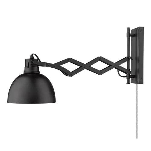 Hawthorn 1 Light Articulating Wall Sconce Matte Black with Matte Black Shade-... - Picture 3 of 7
