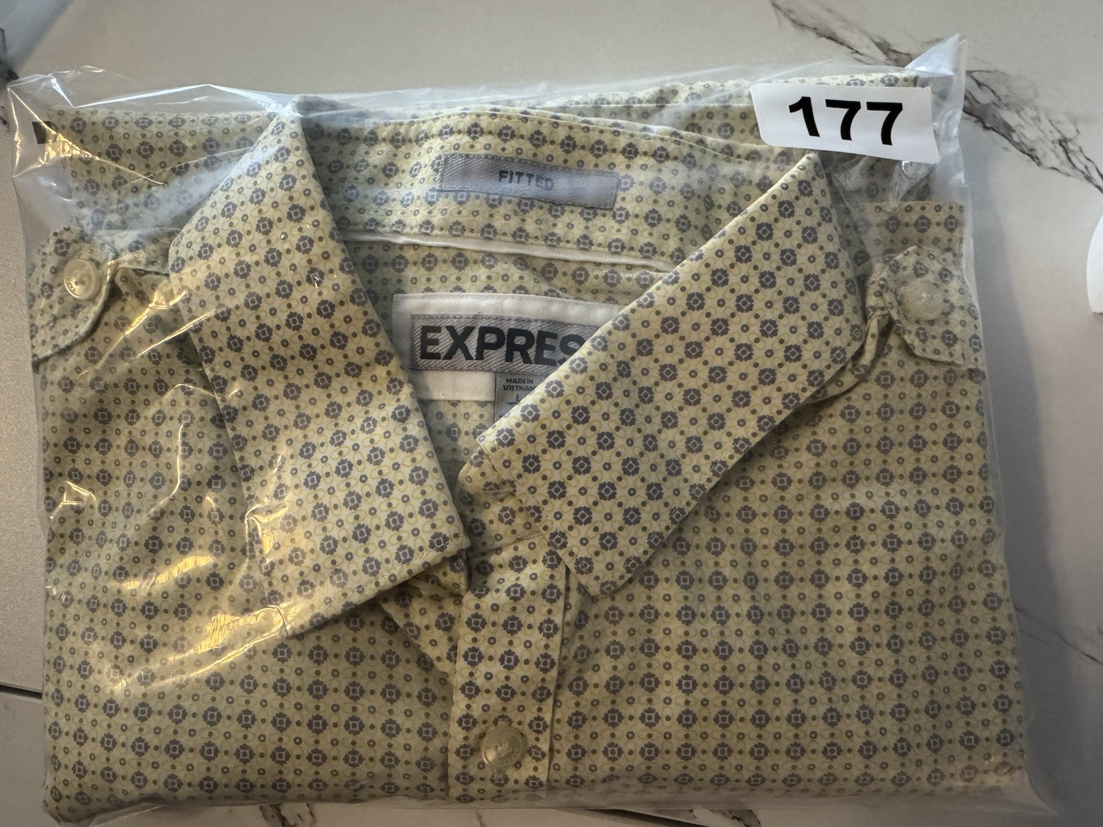 Men’s Fitted Button Down Shirt Patterned Long Sle… - image 19