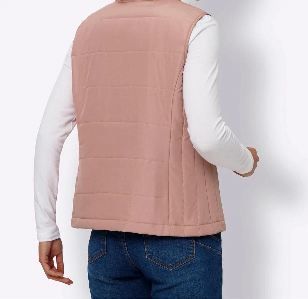 Damen Weste Steppweste ärmellos Stehkragen rosenholz Gr. 46 NEU