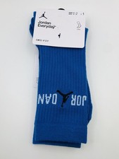 Jordan Men s Everyday Crew Socks Blue If3100-400 Size: L 8-12