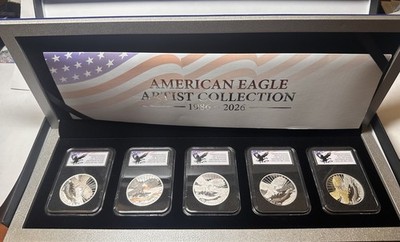 2026 - Rare 40th anniversary silver eagle Artist Collection 5 coin