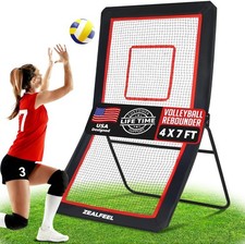 Lacrosse Rebounder, 4x7FT/4x6FT Volleyball Rebounder for Backyard with 5 Rebo...