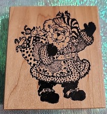 Santa Bear PSX Christmas Rubber Stamp Made in USA