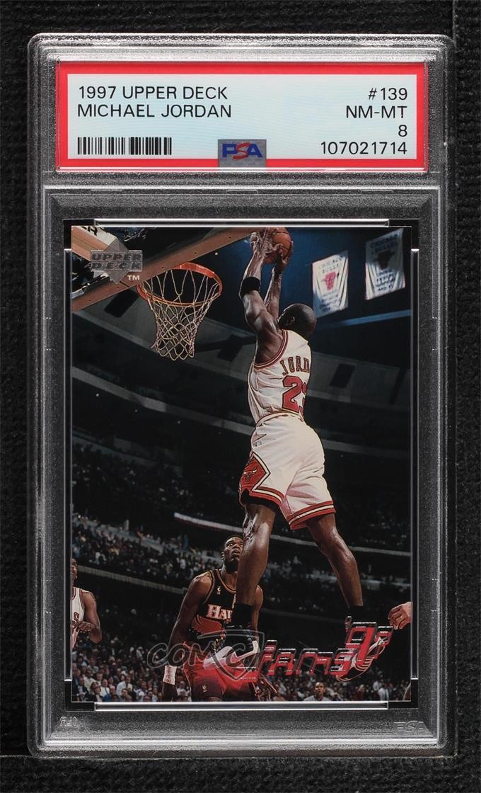 1997-98 Upper Deck Jams '97 Chicago Bulls Michael Jordan #139 PSA 8 HOF 0nr3